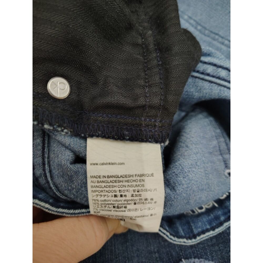 Calvin Klein Blue Denim Bermuda Shorts - Picture 5 of 5